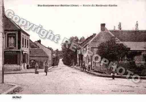 Ville de SAINTESCOLASSESURSARTHE Carte postale ancienne