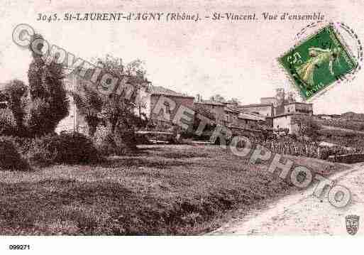 Ville de SAINTLAURENTD\\\'AGNY Carte postale ancienne