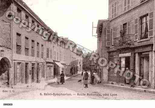 Ville de SAINTSYMPHORIEND\'OZON Carte postale ancienne