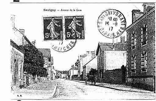 Ville de SAVIGNYSURBRAYE Carte postale ancienne