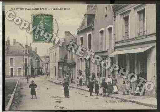 Ville de SAVIGNYSURBRAYE Carte postale ancienne