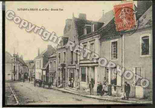 Ville de SAVIGNYSURBRAYE Carte postale ancienne