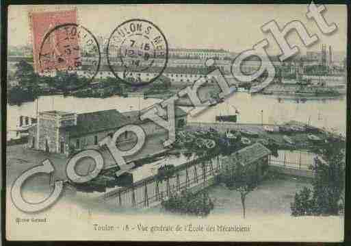 Ville de TOULON Carte postale ancienne