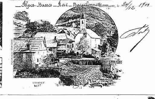 Ville de UVERNETFOURS Carte postale ancienne