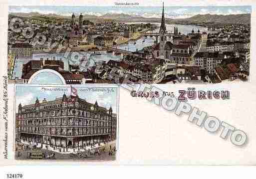 Ville de ZURICH Carte postale ancienne