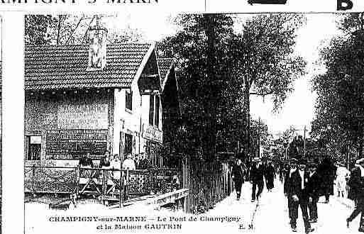 Ville de CHAMPIGNYSURMARNE Carte postale ancienne