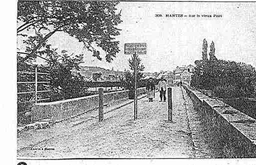 Ville de MANTES Carte postale ancienne