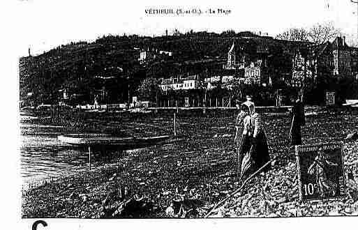 Ville de VETHEUIL Carte postale ancienne