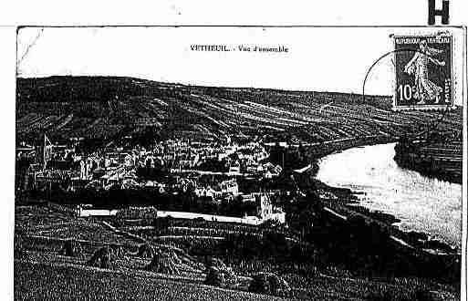 Ville de VETHEUIL Carte postale ancienne