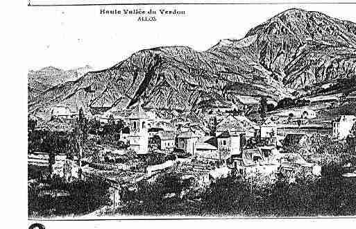 Ville de ALLOS Carte postale ancienne