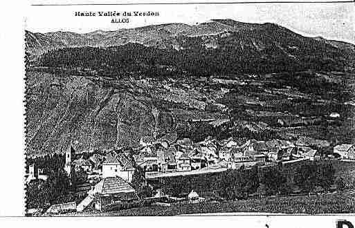 Ville de ALLOS Carte postale ancienne