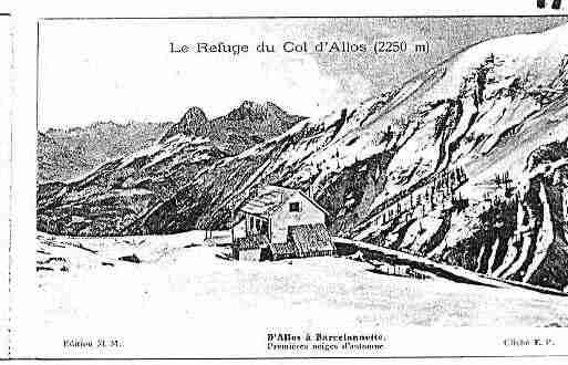 Ville de ALLOS Carte postale ancienne