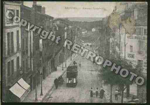 Ville de BEZIERS Carte postale ancienne