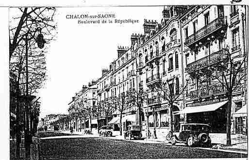 Ville de CHALONSURSAONE Carte postale ancienne