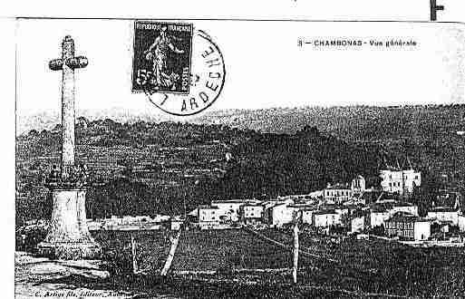 Ville de CHAMBONAS Carte postale ancienne