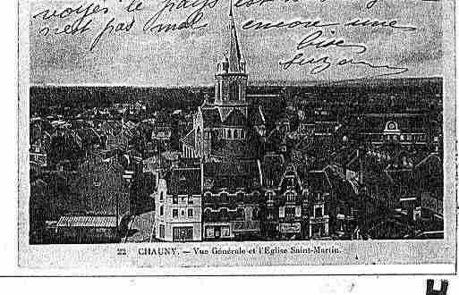 Ville de CHAUNY Carte postale ancienne