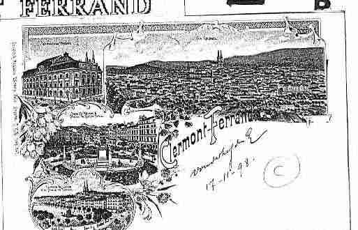 Ville de CLERMONTFERRAND Carte postale ancienne