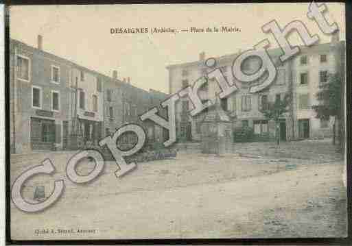 Ville de DESAIGNES Carte postale ancienne