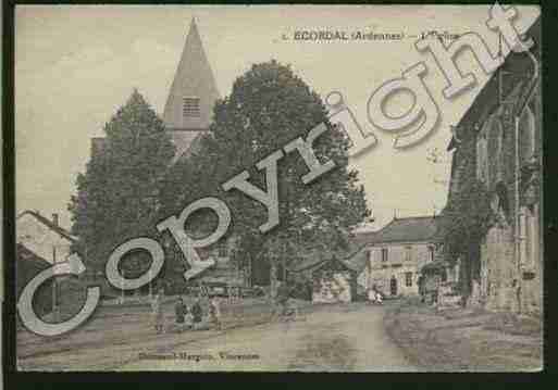 Ville de ECORDAL Carte postale ancienne