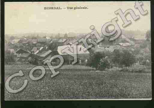 Ville de ECORDAL Carte postale ancienne