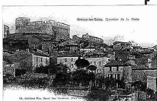 Ville de GREOUXLESBAINS Carte postale ancienne