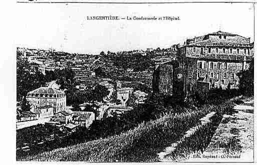 Ville de LARGENTIERE Carte postale ancienne