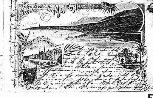 Ville de MENTON Carte postale ancienne