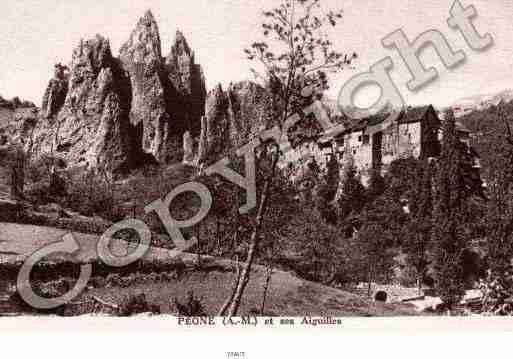 Ville de PEONE Carte postale ancienne