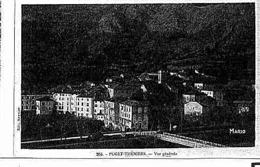 Ville de PUGETTHENIERS Carte postale ancienne