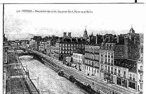 Ville de RENNES Carte postale ancienne