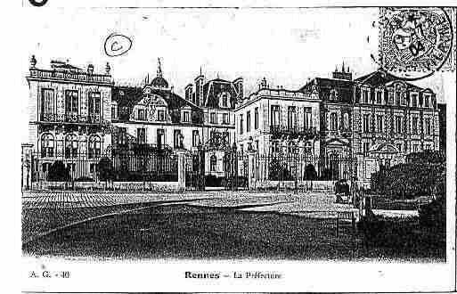 Ville de RENNES Carte postale ancienne