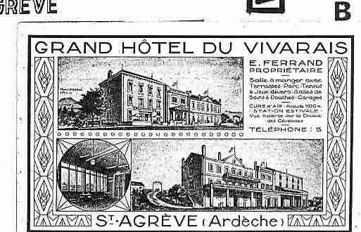 Ville de SAINTAGREVE Carte postale ancienne