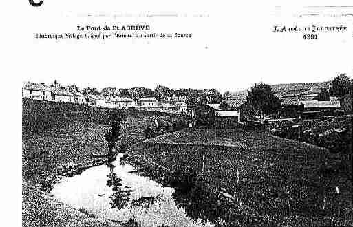 Ville de SAINTAGREVE Carte postale ancienne