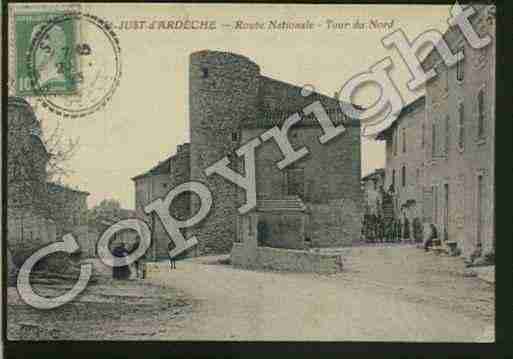 Ville de SAINTJUSTD\'ARDECHE Carte postale ancienne