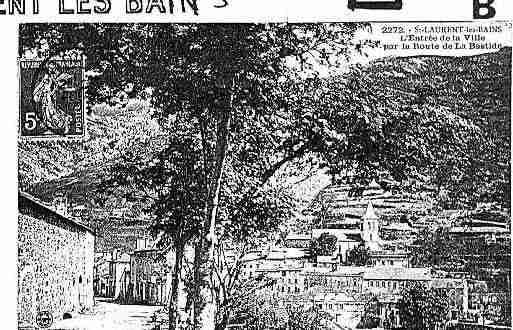 Ville de SAINTLAURENTLESBAINS Carte postale ancienne