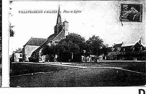 Ville de VILLEFRANCHED\'ALLIER Carte postale ancienne