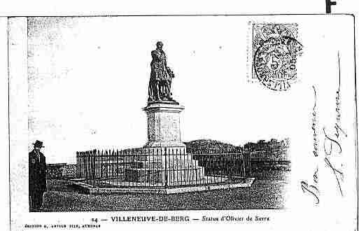 Ville de VILLENEUVEDEBERG Carte postale ancienne