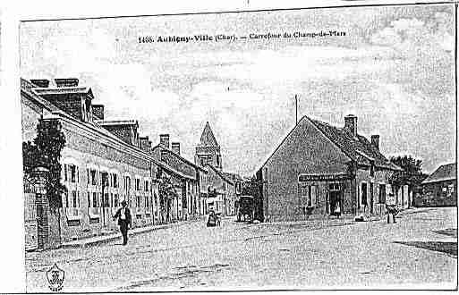 Ville de AUBIGNYSURNERE Carte postale ancienne