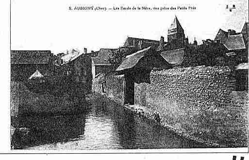 Ville de AUBIGNYSURNERE Carte postale ancienne