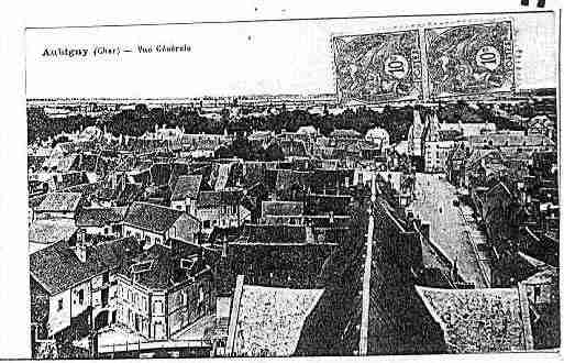 Ville de AUBIGNYSURNERE Carte postale ancienne