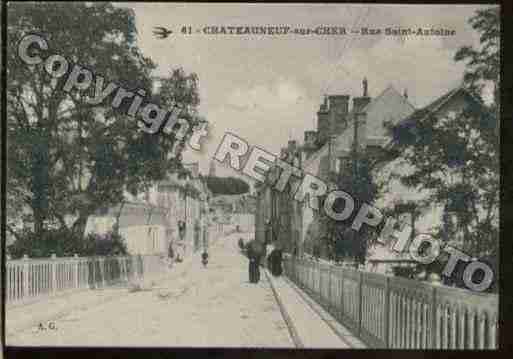 Ville de CHATEAUNEUFSURCHER Carte postale ancienne