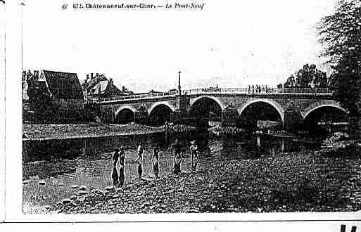 Ville de CHATEAUNEUFSURCHER Carte postale ancienne