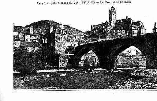 Ville de ESTAING Carte postale ancienne