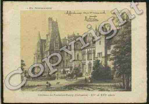 Ville de FONTAINEHENRY Carte postale ancienne