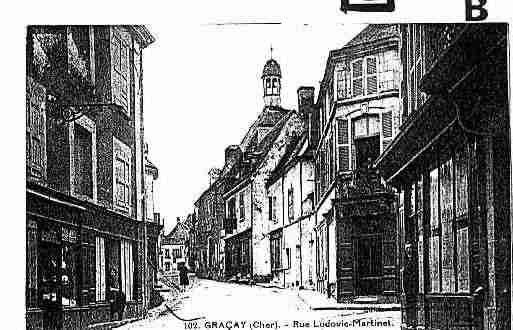 Ville de GRACAY Carte postale ancienne