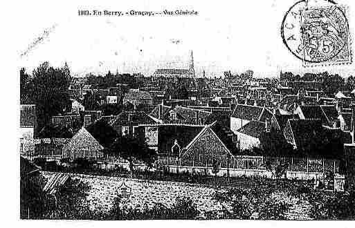 Ville de GRACAY Carte postale ancienne