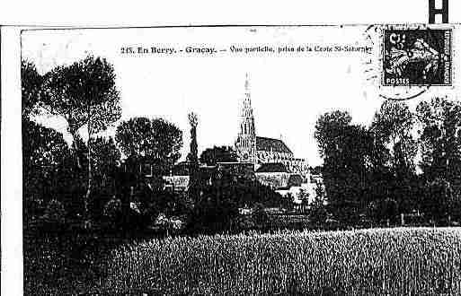 Ville de GRACAY Carte postale ancienne