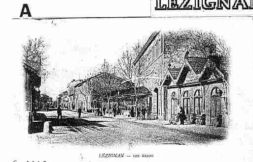 Ville de LEZIGNANCORBIERES Carte postale ancienne