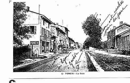 Ville de PONCIN Carte postale ancienne