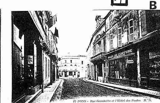 Ville de PONS Carte postale ancienne